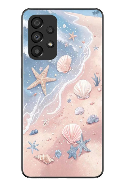 Le Balvo Samsung Galaxy A33 Uyumlu Deniz Yıldızı Kumsalı Baskılı Silikon Kılıf