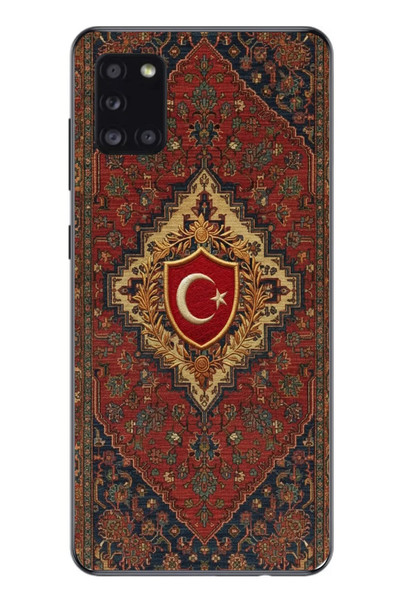 Le Balvo Samsung Galaxy A31 Uyumlu Türkiye Bayraklı Halı Baskılı Silikon Kılıf