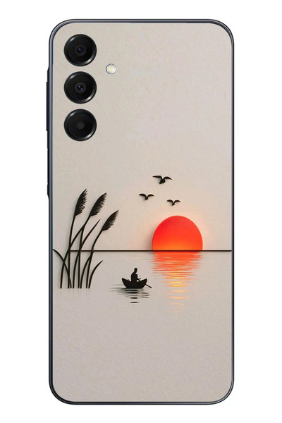Le Balvo Samsung Galaxy A16 Uyumlu Gün Batımı Çizim Baskılı Silikon Kılıf