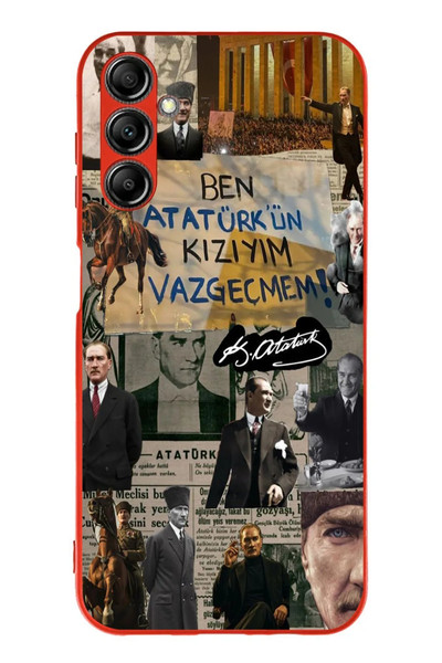 Le Balvo Samsung Galaxy A14 Uyumlu Ben Atatürk Kızıyım Baskılı Silikon Kılıf