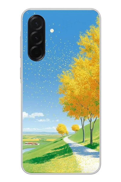 Le Balvo Samsung Galaxy A36 Uyumlu Sarı Sonbahar Ağacı Baskılı Silikon Kılıf