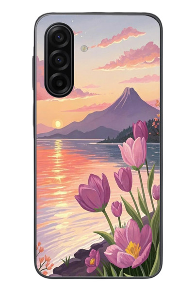 Le Balvo Samsung Galaxy A17 Uyumlu Çiçek Yağlı Boya Baskılı Silikon Kılıf