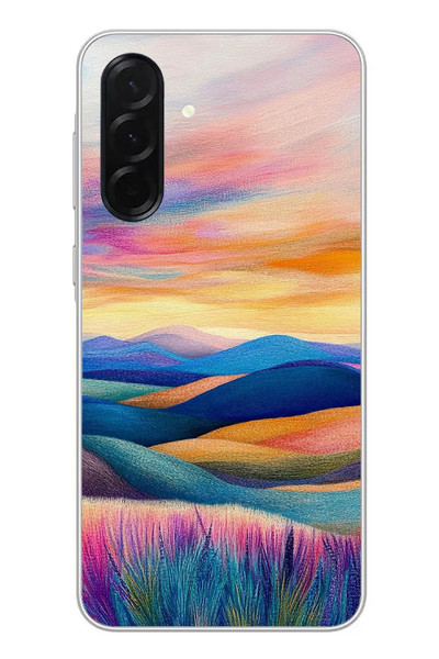 Le Balvo Samsung Galaxy A36 Uyumlu Renkli Pastel Günbatımı Baskılı Silikon Kılıf