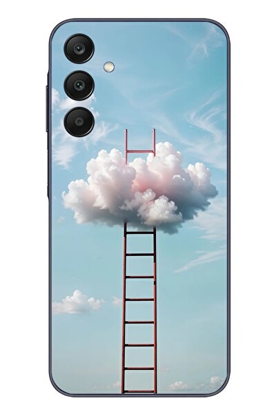 Le Balvo Samsung Galaxy A25 Uyumlu Buluta Çıkan Merdiven Baskılı Silikon Kılıf