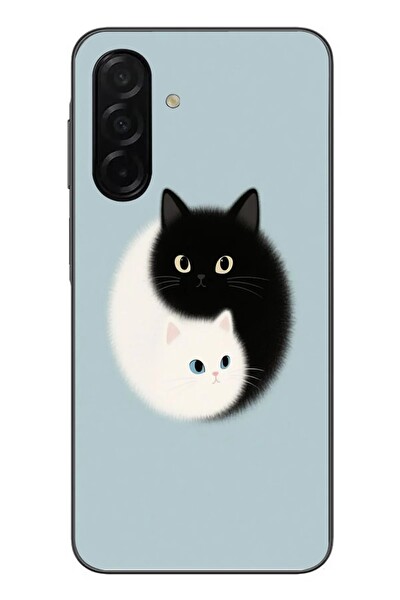Le Balvo Samsung Galaxy A26 Uyumlu Yin Yang Kediler Baskılı Silikon Kılıf