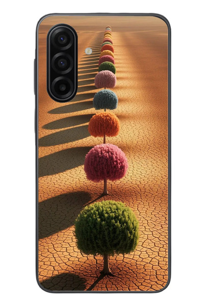 Le Balvo Samsung Galaxy A17 Uyumlu Sıralı Renkli Ağaçlar Baskılı Silikon Kılıf