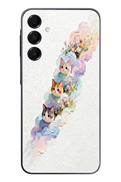 Le Balvo Samsung Galaxy A16 Uyumlu Yağlı Boya Kediler Baskılı Silikon Kılıf