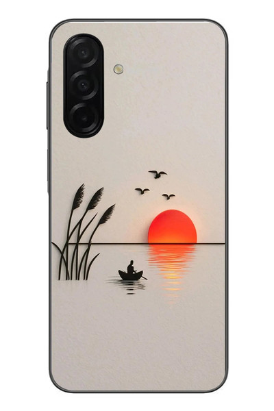 Le Balvo Samsung Galaxy A26 Uyumlu Gün Batımı Çizim Baskılı Silikon Kılıf