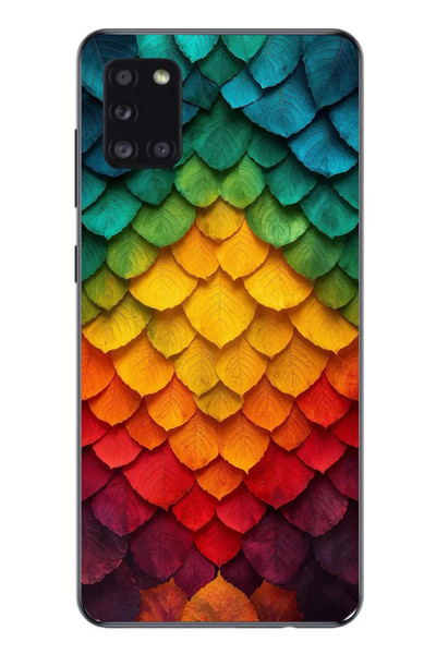 Le Balvo Samsung Galaxy A31 Uyumlu Efsun Renk Demeti Baskılı Silikon Kılıf