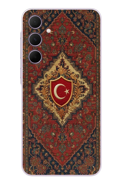 Le Balvo Samsung Galaxy A35 Uyumlu Türkiye Bayraklı Halı Baskılı Silikon Kılıf