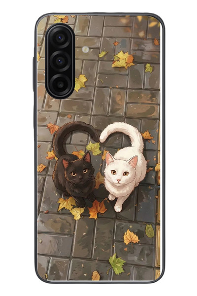 Le Balvo Samsung Galaxy A17 Uyumlu Kalp Kuyruklu Kediler Baskılı Silikon Kılıf