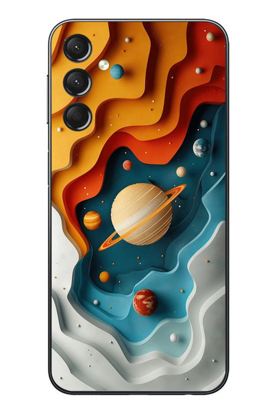 Le Balvo Samsung Galaxy A24 Uyumlu Uzay Renk Paleti Baskılı Silikon Kılıf