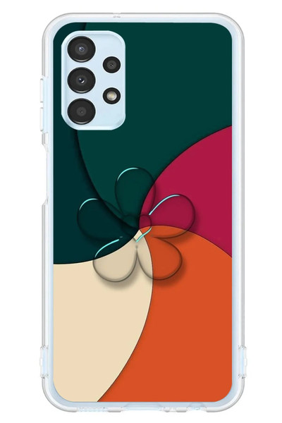 Le Balvo Samsung Galaxy A13 Uyumlu Modern Yonca Renkleri Baskılı Silikon Kılıf
