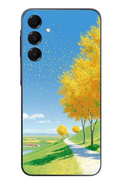 Le Balvo Samsung Galaxy A16 Uyumlu Sarı Sonbahar Ağacı Baskılı Silikon Kılıf