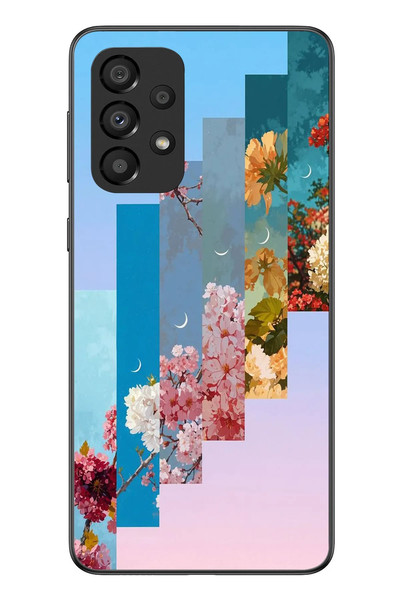 Le Balvo Samsung Galaxy A33 Uyumlu Dik Çiçek Tabloları Baskılı Silikon Kılıf
