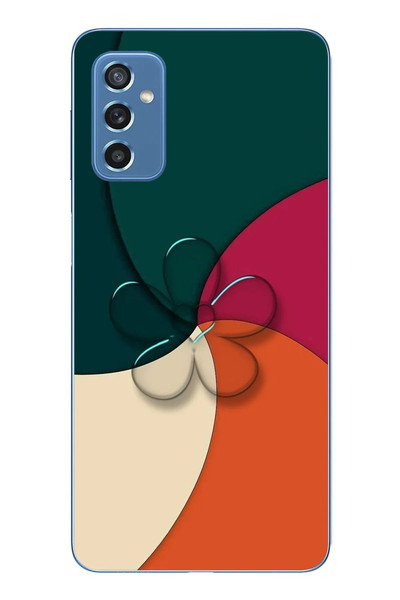 Le Balvo Samsung Galaxy M52 Uyumlu Modern Yonca Renkleri Baskılı Silikon Kılıf