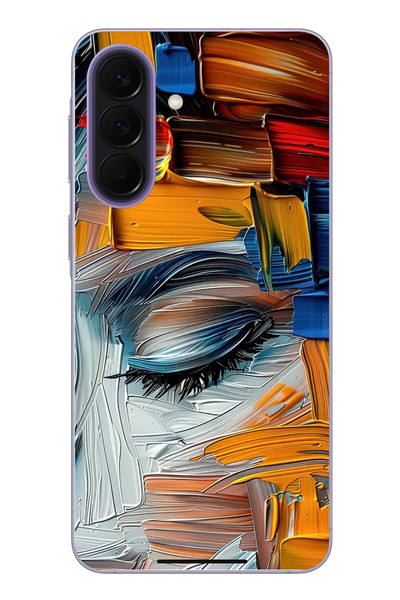 Le Balvo Samsung Galaxy A57 Uyumlu Göz Boyama Fırçaları Baskılı Silikon Kılıf