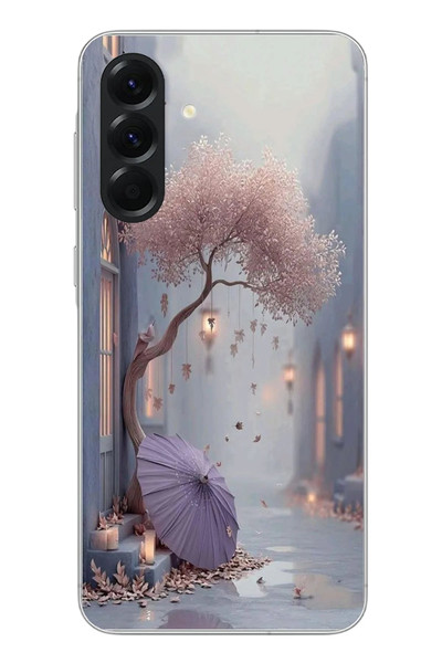 Le Balvo Samsung Galaxy A56 Uyumlu Mor Lamba Altı Baskılı Silikon Kılıf