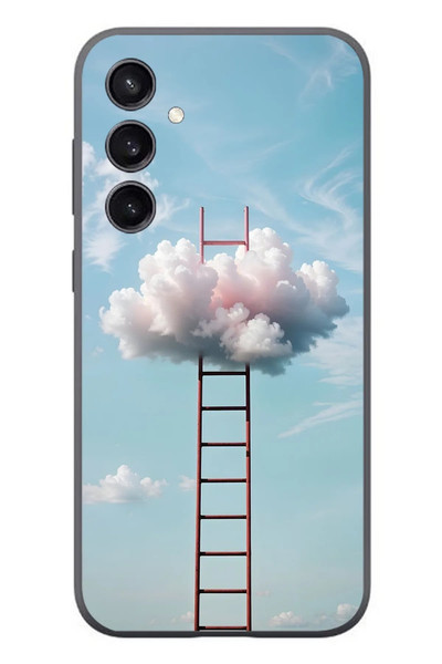 Le Balvo Samsung Galaxy S23 Uyumlu Buluta Çıkan Merdiven Baskılı Silikon Kılıf