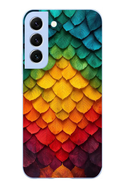 Le Balvo Samsung Galaxy S22 Uyumlu Efsun Renk Demeti Baskılı Silikon Kılıf