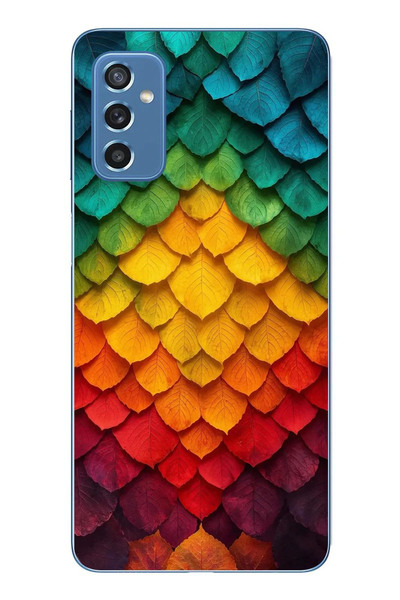 Le Balvo Samsung Galaxy M52 Uyumlu Efsun Renk Demeti Baskılı Silikon Kılıf