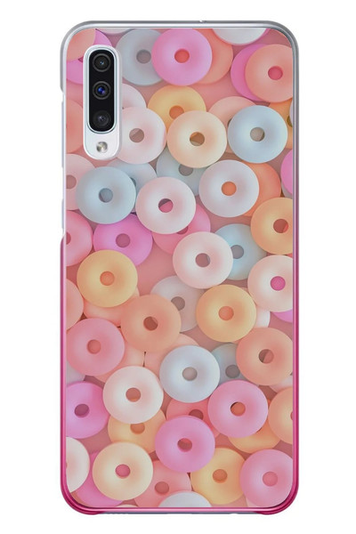 Le Balvo Samsung Galaxy A50 Uyumlu Renkli Yuvarlak Şekerler Baskılı Silikon Kılıf