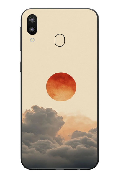 Le Balvo Samsung Galaxy M31 Uyumlu Bulut ve Güneş Baskılı Silikon Kılıf
