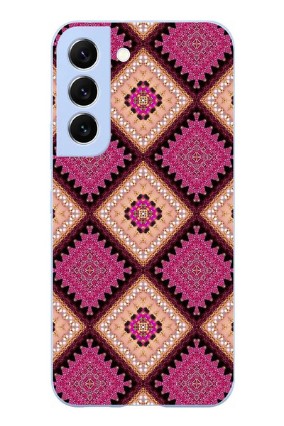 Le Balvo Samsung Galaxy S22 Uyumlu Pembe Yavrusu Motifleri Baskılı Silikon Kılıf