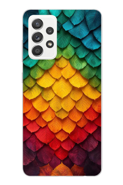Le Balvo Samsung Galaxy A52 Uyumlu Efsun Renk Demeti Baskılı Silikon Kılıf