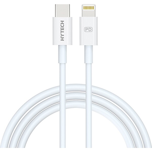 Hytech HY-XPD20 Pd Type-C to Lightning Hızlı Şarj Destekli Data - Şarj Kablosu Beyaz 1 M