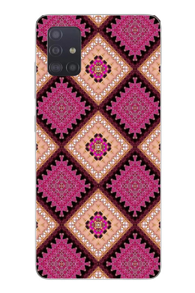 Le Balvo Samsung Galaxy A51 Uyumlu Pembe Yavrusu Motifleri Baskılı Silikon Kılıf