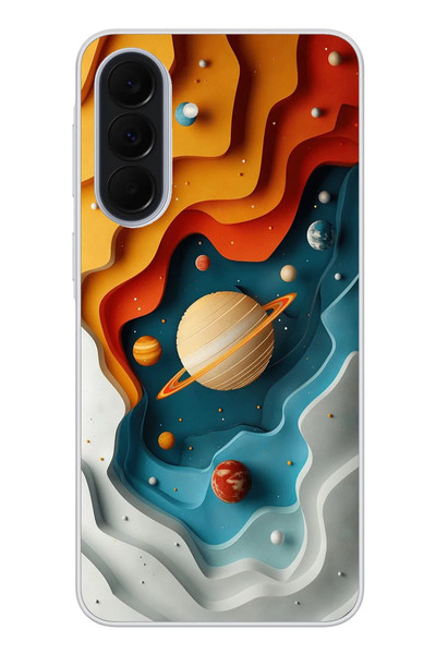 Le Balvo Samsung Galaxy A37 Uyumlu Uzay Renk Paleti Baskılı Silikon Kılıf