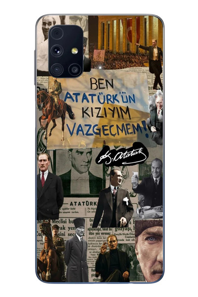 Le Balvo Samsung Galaxy M31s Uyumlu Ben Atatürk Kızıyım Baskılı Silikon Kılıf