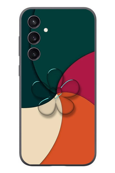 Le Balvo Samsung Galaxy S23 Uyumlu Modern Yonca Renkleri Baskılı Silikon Kılıf