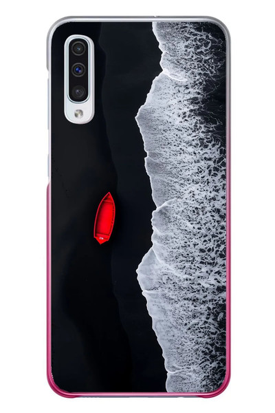 Le Balvo Samsung Galaxy A50 Uyumlu Kırmızı Tekne Yalnız Baskılı Silikon Kılıf