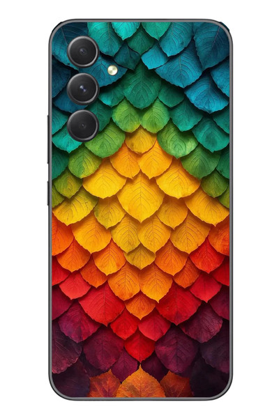 Le Balvo Samsung Galaxy A54 Uyumlu Efsun Renk Demeti Baskılı Silikon Kılıf