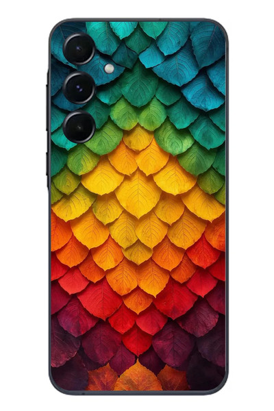 Le Balvo Samsung Galaxy A55 Uyumlu Efsun Renk Demeti Baskılı Silikon Kılıf