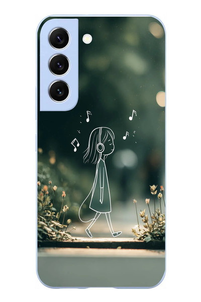 Le Balvo Samsung Galaxy S22 Uyumlu Neon Kız Çocugu Baskılı Silikon Kılıf