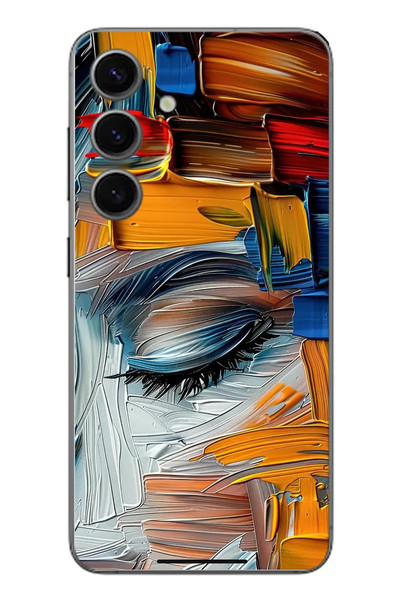 Le Balvo Samsung Galaxy S24 Uyumlu Göz Boyama Fırçaları Baskılı Silikon Kılıf