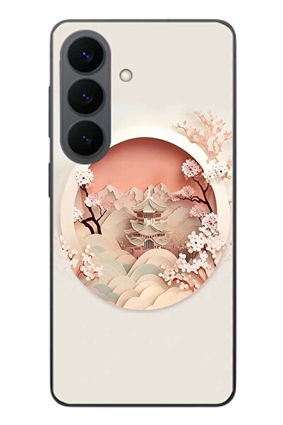 Le Balvo Samsung Galaxy S26 Uyumlu Manzar Retro Yuvarlak Baskılı Silikon Kılıf