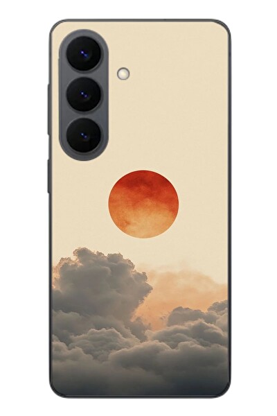 Le Balvo Samsung Galaxy S26 Uyumlu Bulut ve Güneş Baskılı Silikon Kılıf