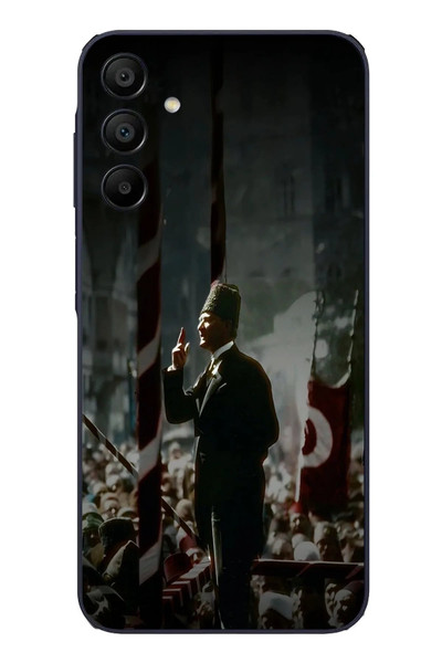 Le Balvo Samsung Galaxy A15 Uyumlu Atatürk Hitap Ediyor Baskılı Silikon Kılıf