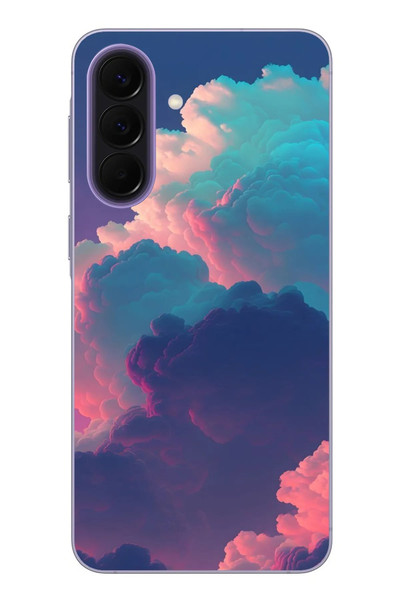 Le Balvo Samsung Galaxy A57 Uyumlu Renkli Doğal Bulutlar Baskılı Silikon Kılıf
