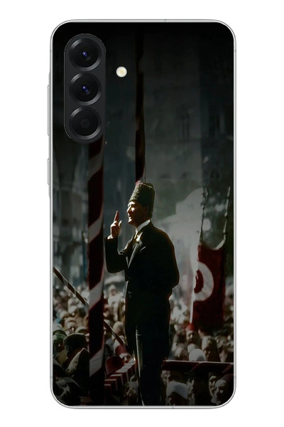 Le Balvo Samsung Galaxy A56 Uyumlu Atatürk Hitap Ediyor Baskılı Silikon Kılıf