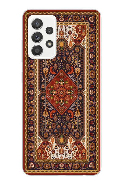Le Balvo Samsung Galaxy A52 Uyumlu Anadolu Motif Halısı Baskılı Silikon Kılıf