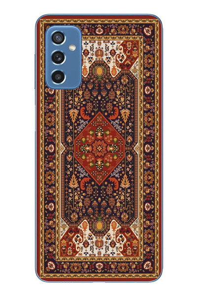 Le Balvo Samsung Galaxy M52 Uyumlu Anadolu Motif Halısı Baskılı Silikon Kılıf