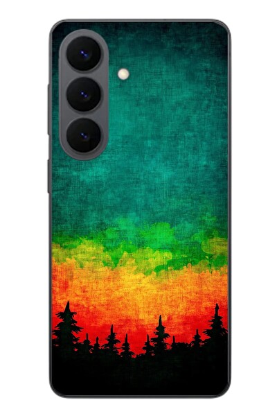 Le Balvo Samsung Galaxy S26 Uyumlu Orman Gecesi Renkli Baskılı Silikon Kılıf