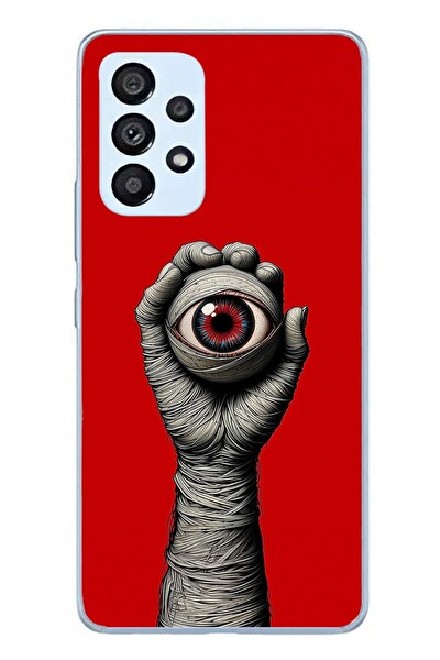 Le Balvo Samsung Galaxy A53 Uyumlu Tek Göz Elde Baskılı Silikon Kılıf