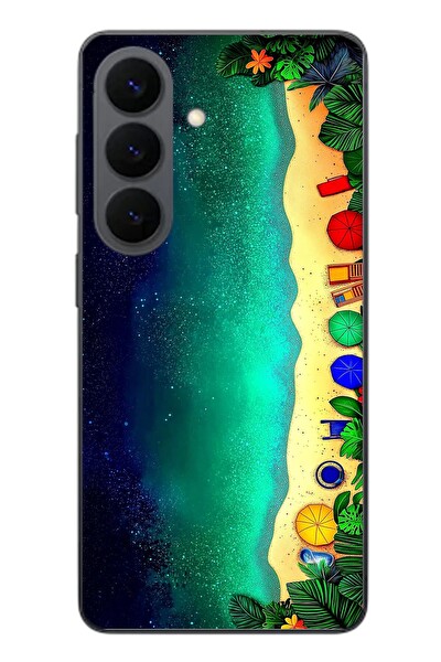 Le Balvo Samsung Galaxy S26 Uyumlu Tatil Kumsal Gecesi Baskılı Silikon Kılıf