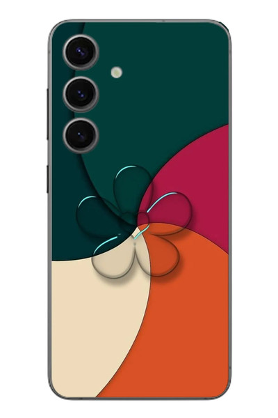 Le Balvo Samsung Galaxy S24 Uyumlu Modern Yonca Renkleri Baskılı Silikon Kılıf